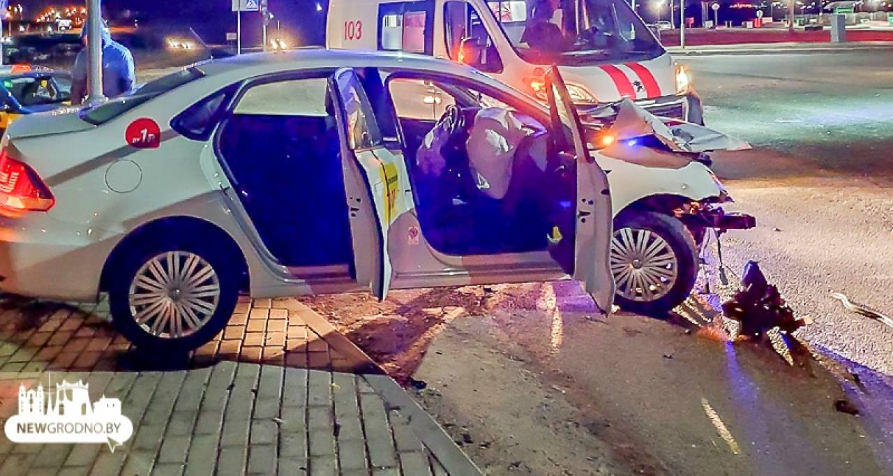 В Гродно водитель такси уснул за рулём и устроил ДТП