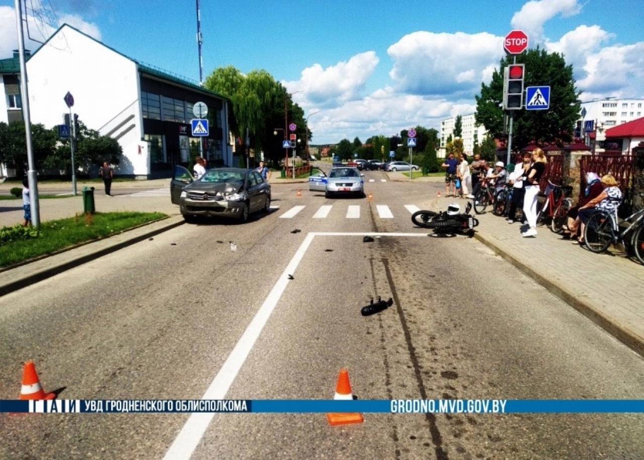 Под Лидой и в Дятлово: два ДТП с участием мотоциклистов произошли за день в Гродненской области