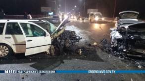 Лобовое ДТП в Лиде: женщина получила травмы в результате столкновения автомобилей