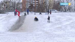 За неделю настоящей зимы в Гродно более 40 детей обратились в травмпункт: это больше, чем за весь прошлый сезон