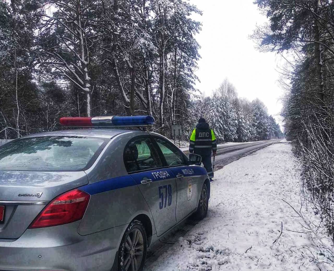 ГАИ Гродно рассказала, как автомобилисты региона пережили субботний снегопад