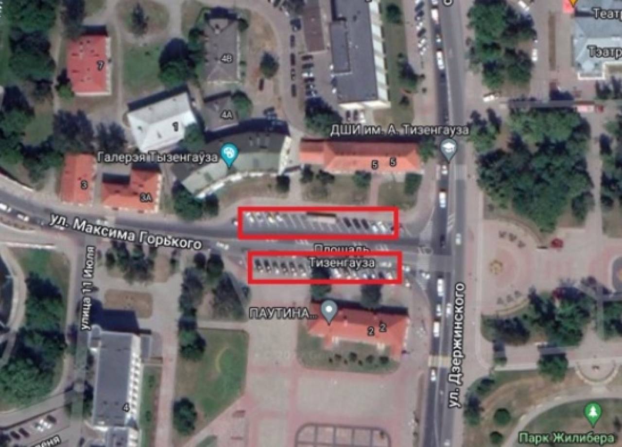 25 мая на площади Тызенгауза в Гродно запретят парковку