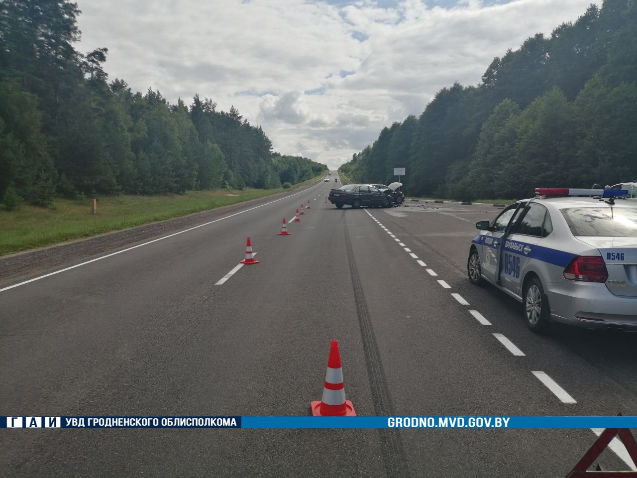 Два Фольксвагена столкнулись под Волковыском по вине 87-летнего водителя