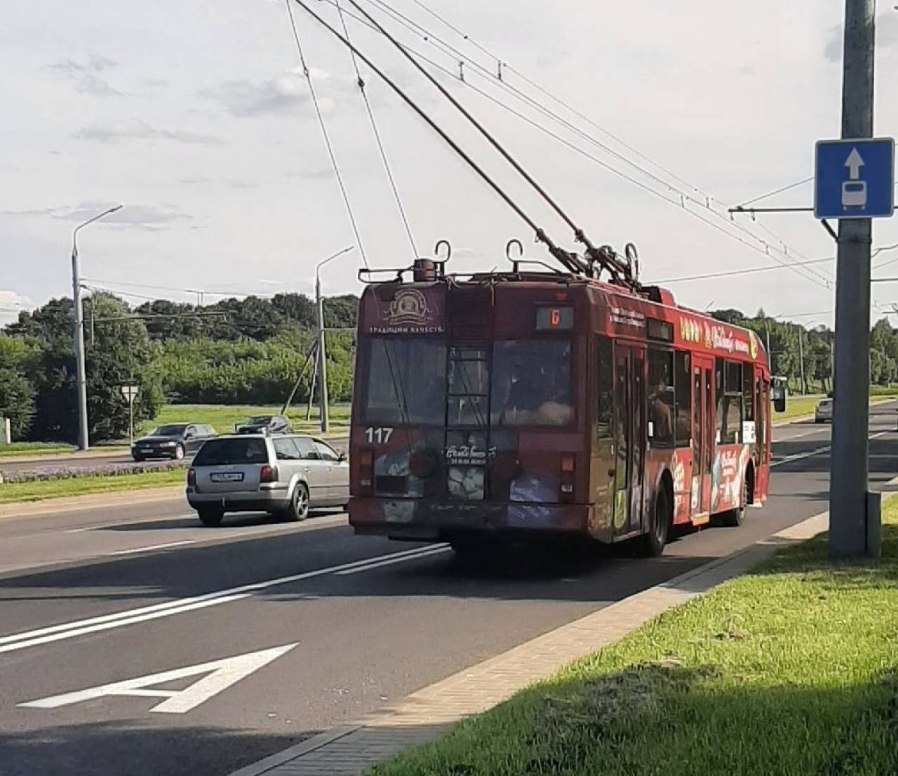 В Гродно «оформили» уже вторую полосу движения для общественного транспорта
