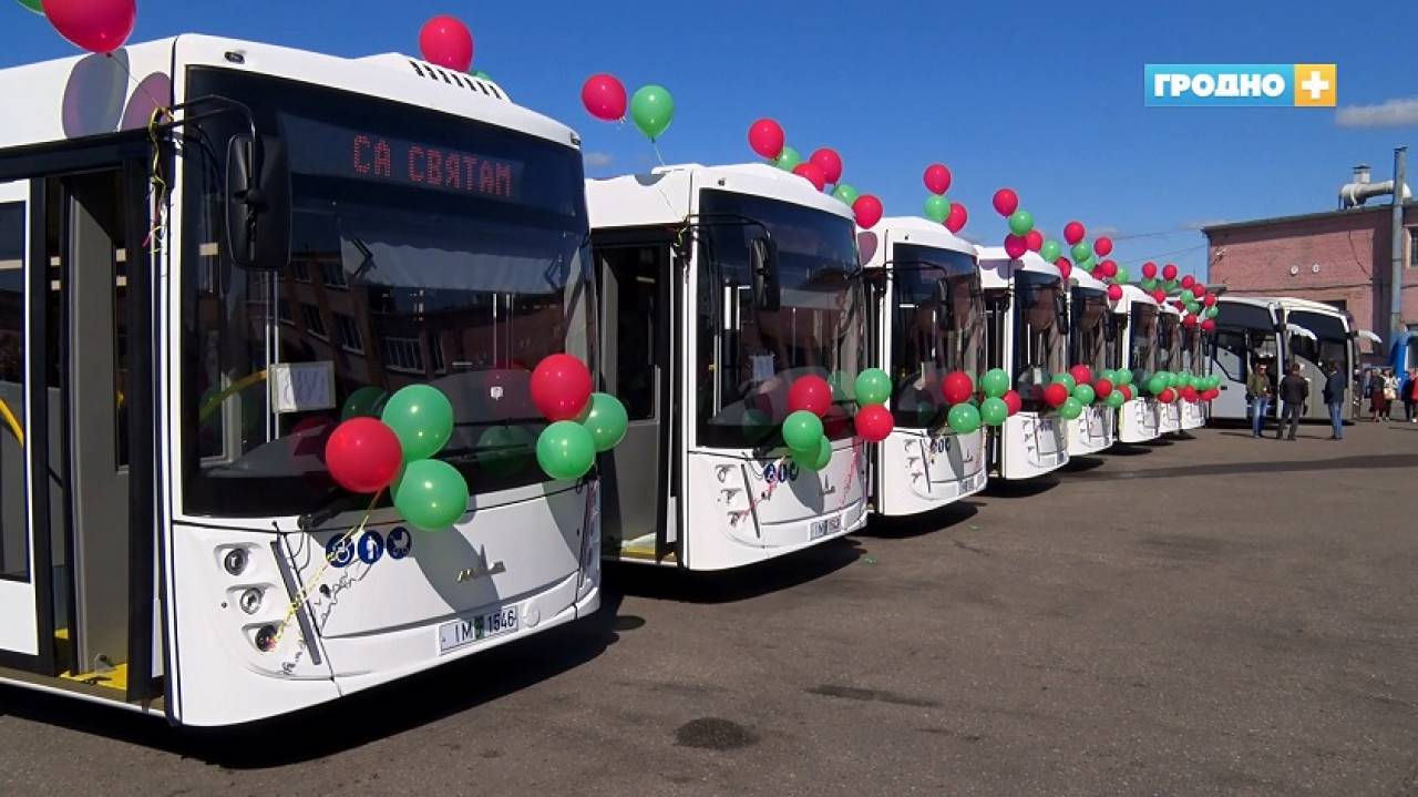 На дороги Гродно выйдут 8 «антисанкционных» автобусов, до конца года автобусному парку передадут еще две новые машины плюс электробус