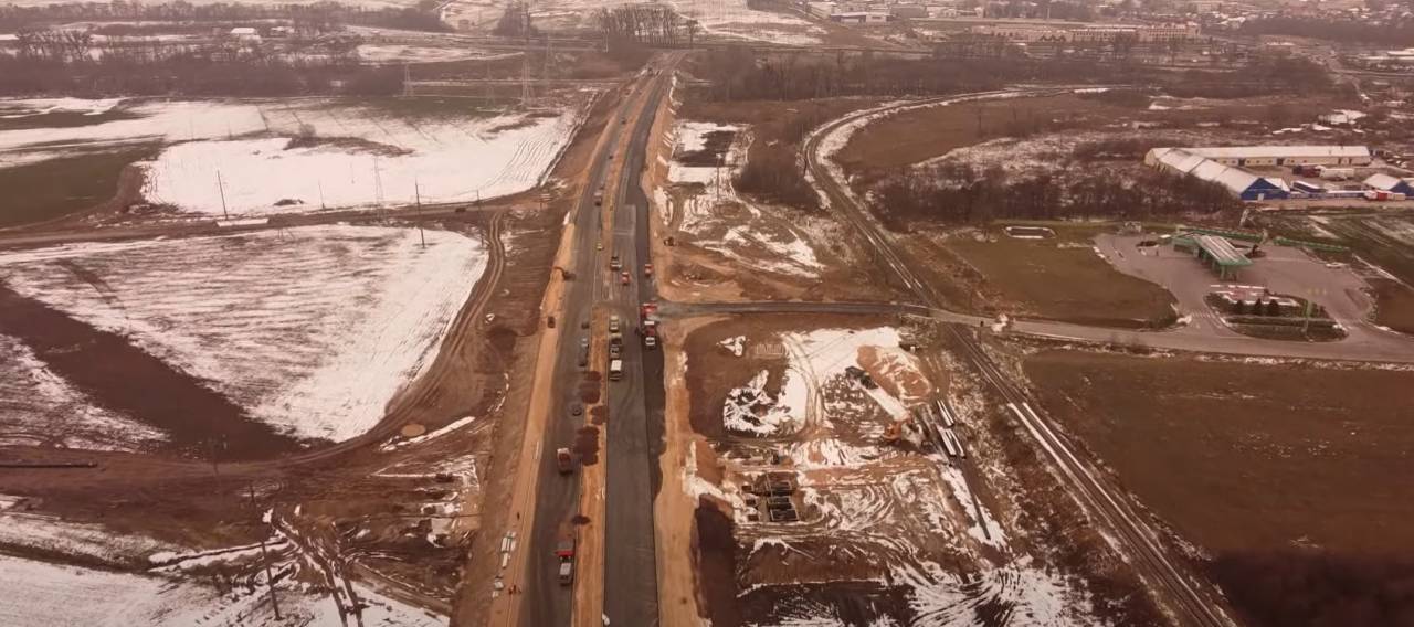 Участок от Заболоти до Озерского шоссе уже заасфальтирован: посмотрите, как строится участок большой кольцевой в Гродно