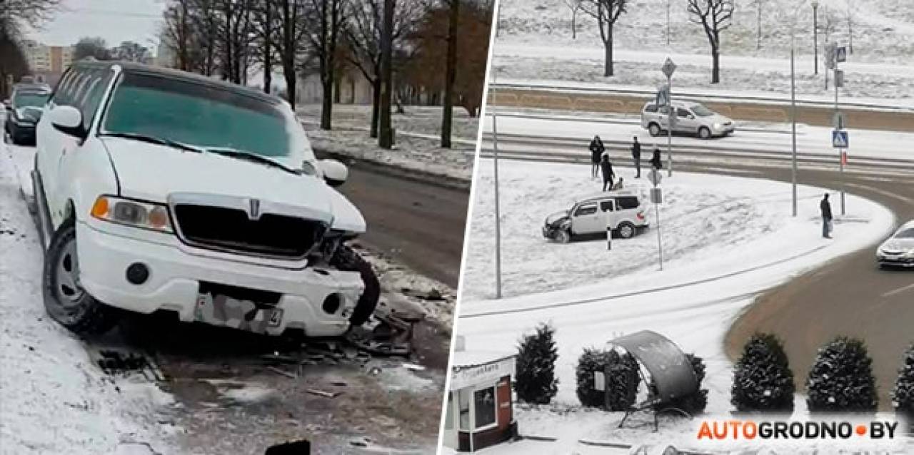 7 января в Гродно кроссовер протаранил лимузин: все это время виновника аварии искали и нашли в больничке