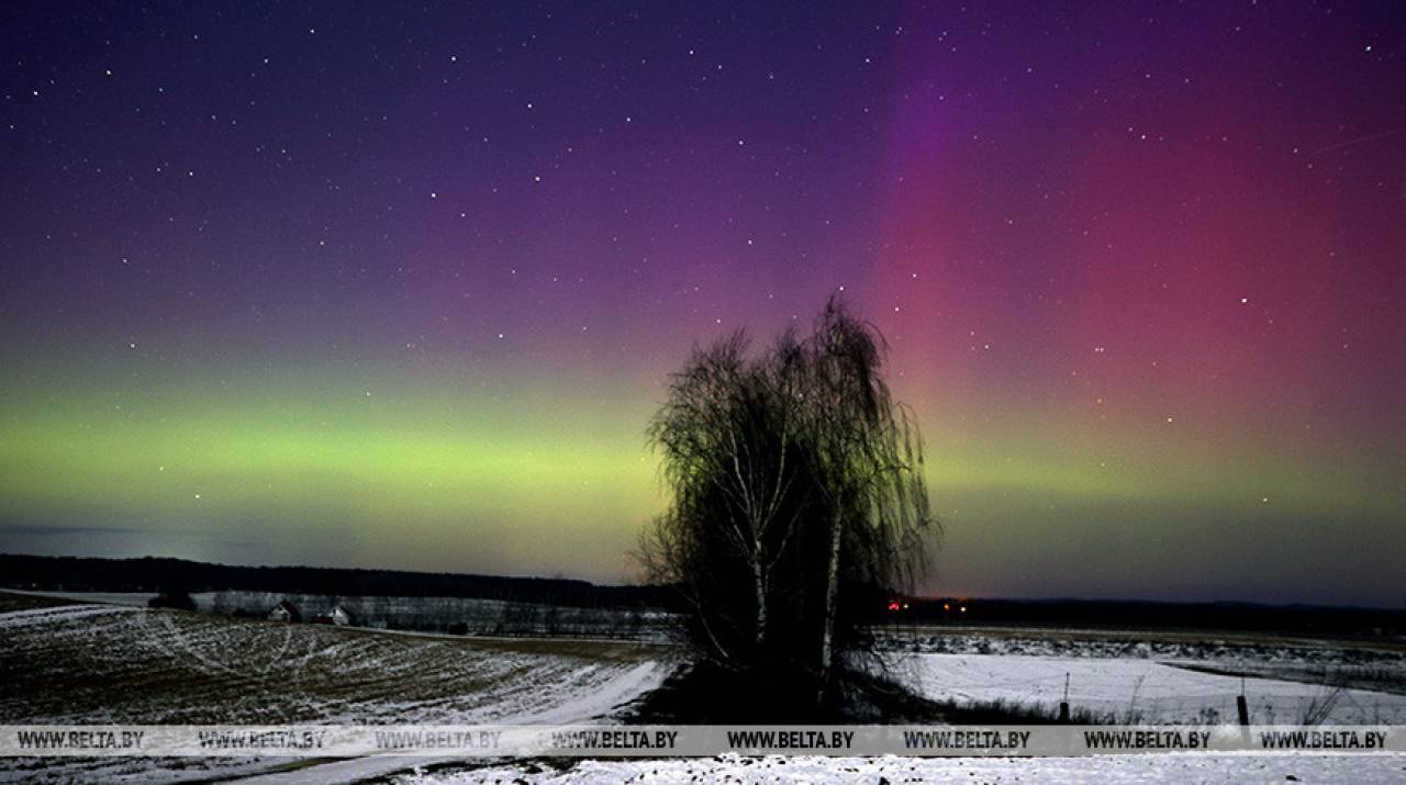 Фотофакт: этой ночью в Гродно можно было увидеть полярное сияние. Не видели? Смотрите!