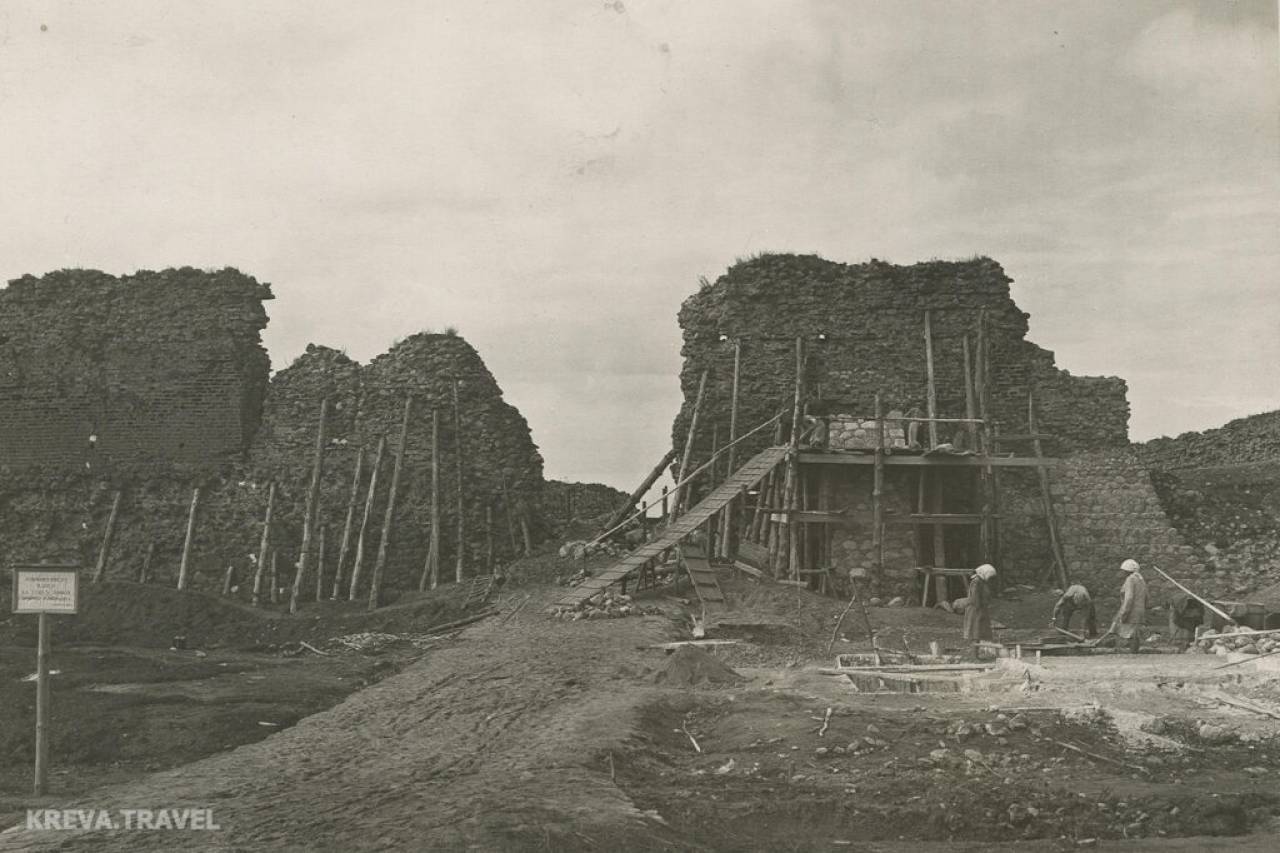 Консервация Кревского замка в 30-ые годы. Редкие фотографии