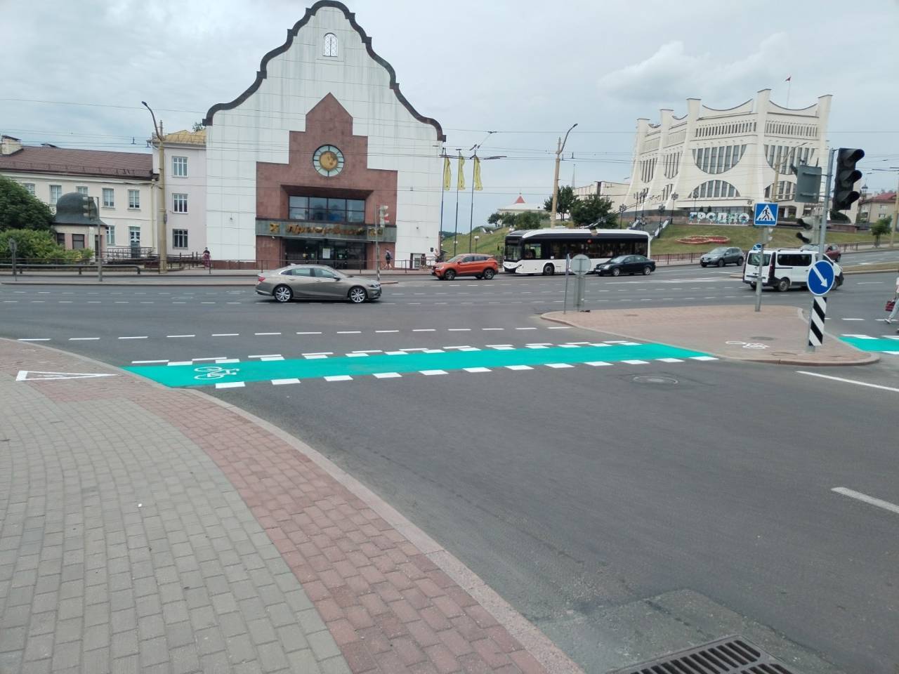 В Гродно появился первый велопереезд через дорогу