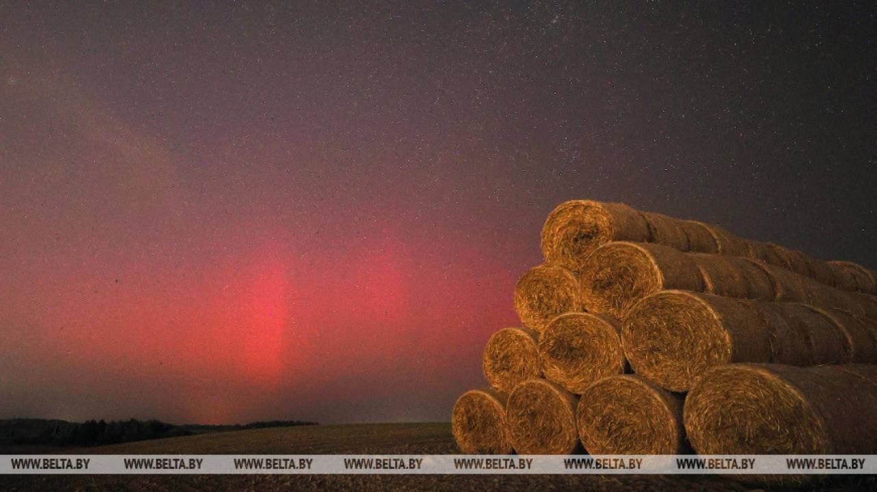 Фотофакт: сегодня ночью под Гродно можно было наблюдать северное сияние