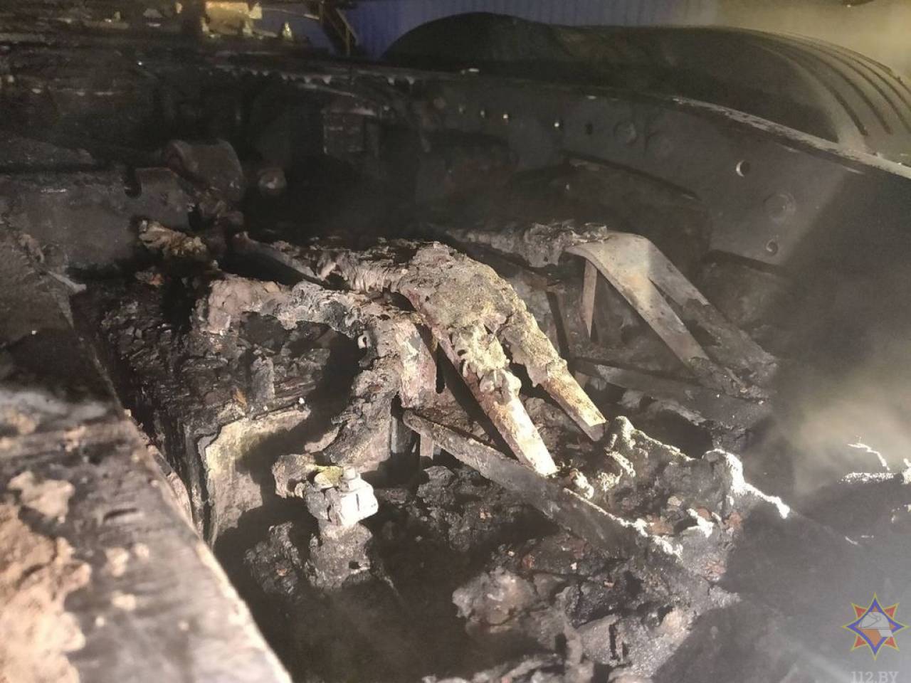 В Гродно едва не сгорел седельный тягач: спасатели ликвидировали пожар