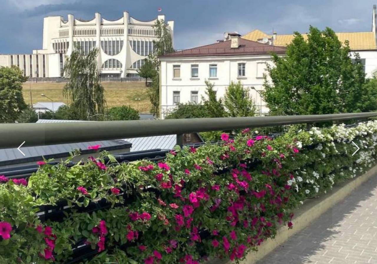Старый мост в Гродно полностью стал цветочным: смотрите, как украсили его на лето