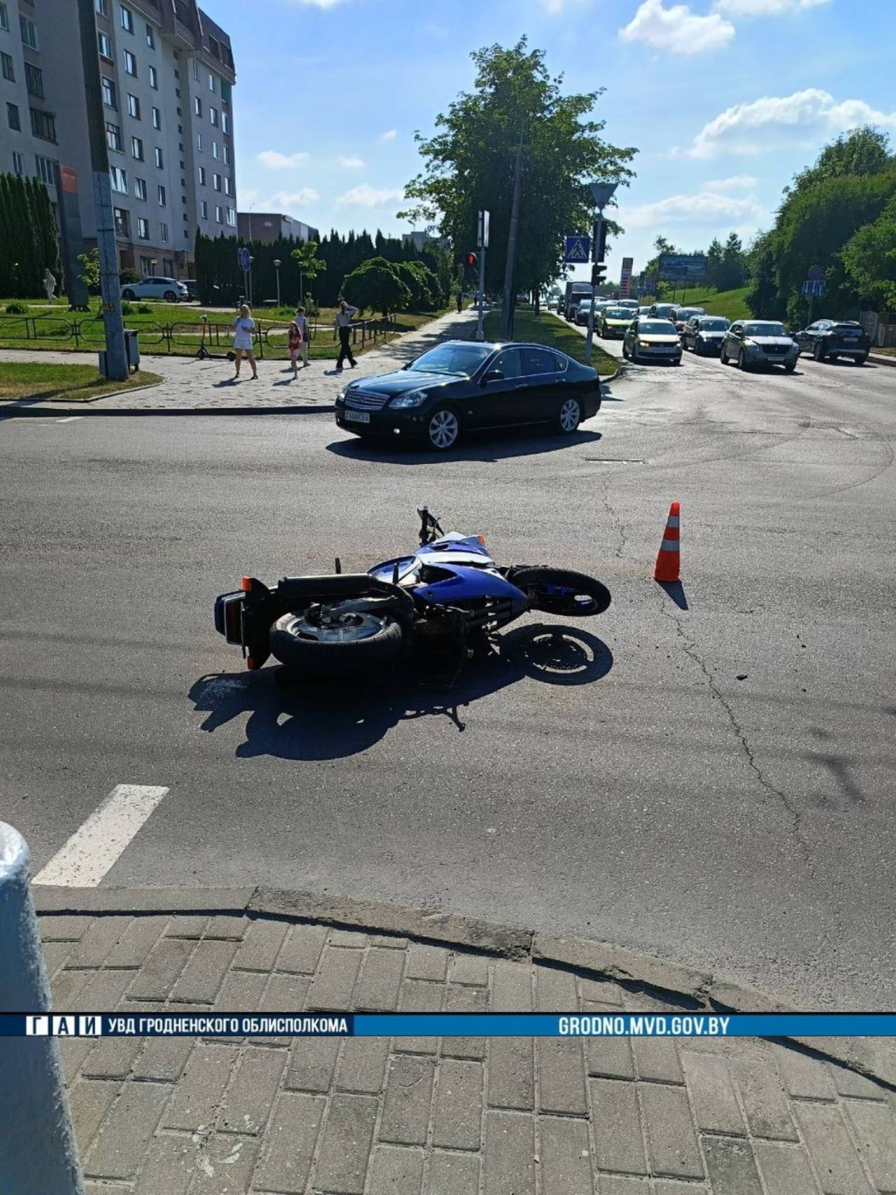 С приходом тепла фиксируется все больше ДТП с участием мотоциклистов: очередное произошло на Богуцкого в Гродно