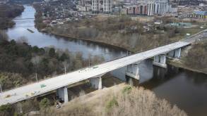 Видео с дрона: как сейчас выглядит Румлевский мост в Гродно, который должны открыть через два месяца
