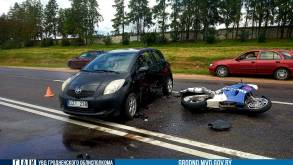 В Ошмянах литовец без прав сбил мотоциклиста-лишенца