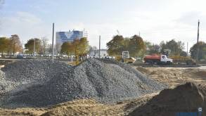Фоторепортаж: как идёт строительство объездной дороги рядом с «Азотом» в Гродно