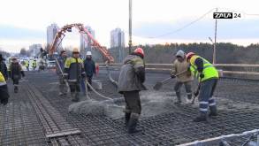 На Новом мосту в Гродно начали заливать бетон