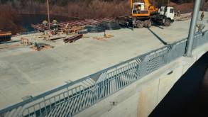 Новый мост в Гродно за месяц до открытия. Видео с дрона