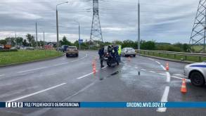 Осторожно, мотосезон в самом разгаре: в Гродно произошло бесконтактное ДТП с участием мотоциклиста