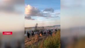 Жители Ольшанки потушили пожар в поле своими силами ещё до приезда МЧС