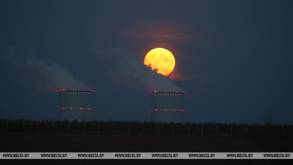 Фотофакт: минувшей ночью над Гродно можно было наблюдать «урожайное» суперлуние