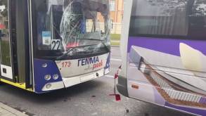 Гродненские медики рассказали, сколько человек пострадало в «паровозе» из общественного транспорта
