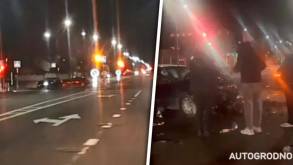 Оба ехали на моргающий «зеленый»: момент серьезной аварии на Белуша в Гродно попал на запись видеорегистратора