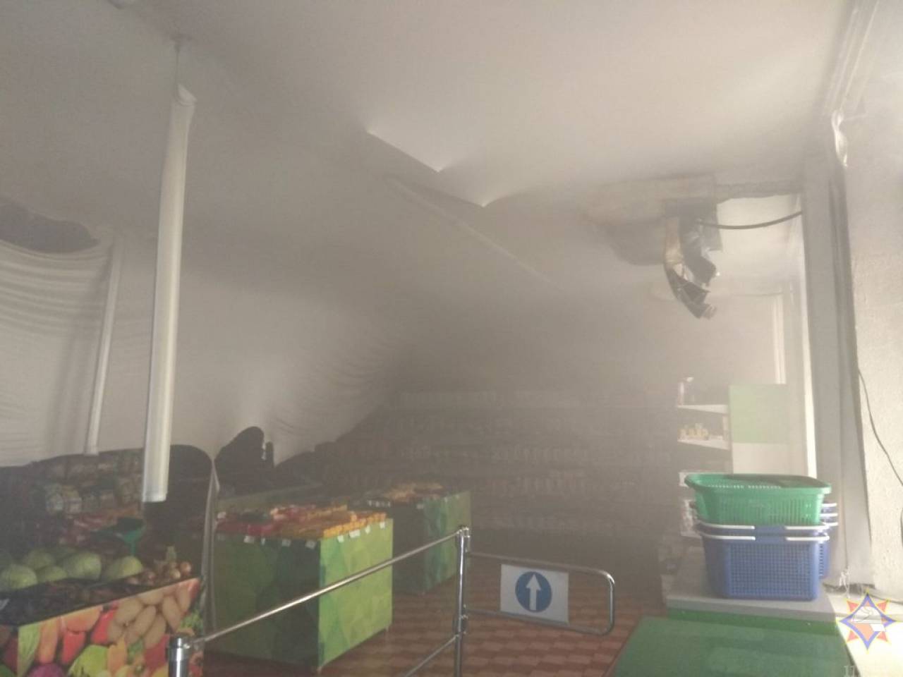 В агрогородке под Волковыском загорелся магазин, когда там были покупатели